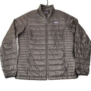 Patagonia Down Sweater Puffer Jacket Women's L Black Outdoor Goosedown Gorpcore